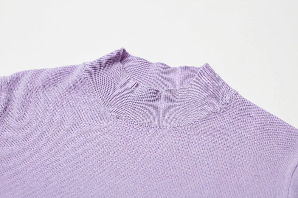 100% Mongolian Cashmere Turtle Neck Mid Sleeves Sweater