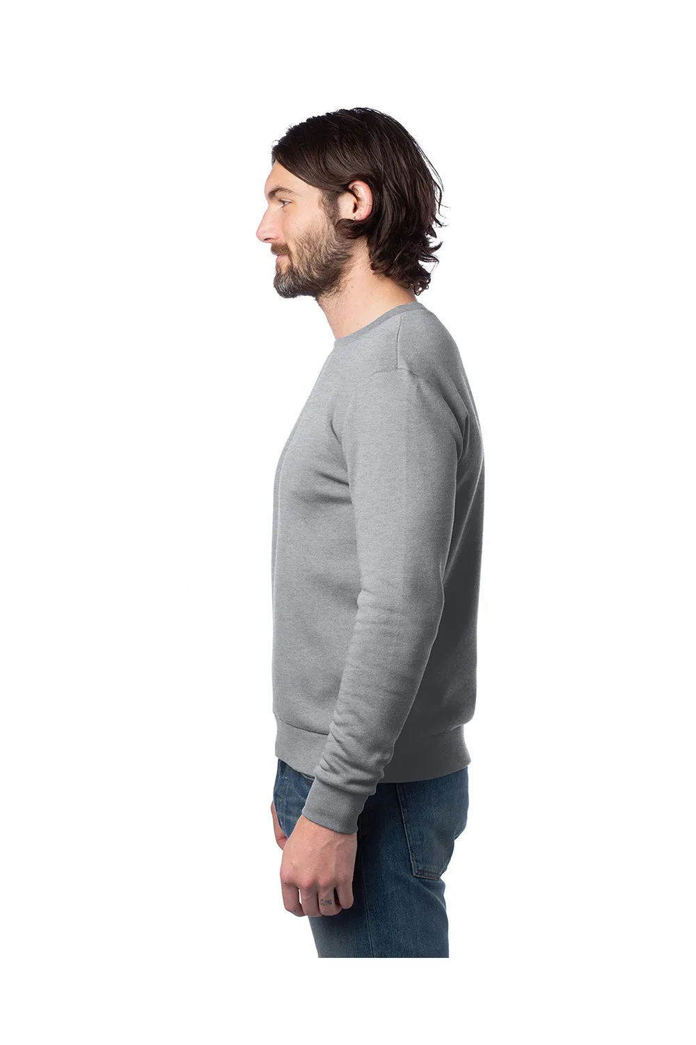 Alternative Mens Eco Cozy Fleece Crewneck Sweatshirt - Heather Grey