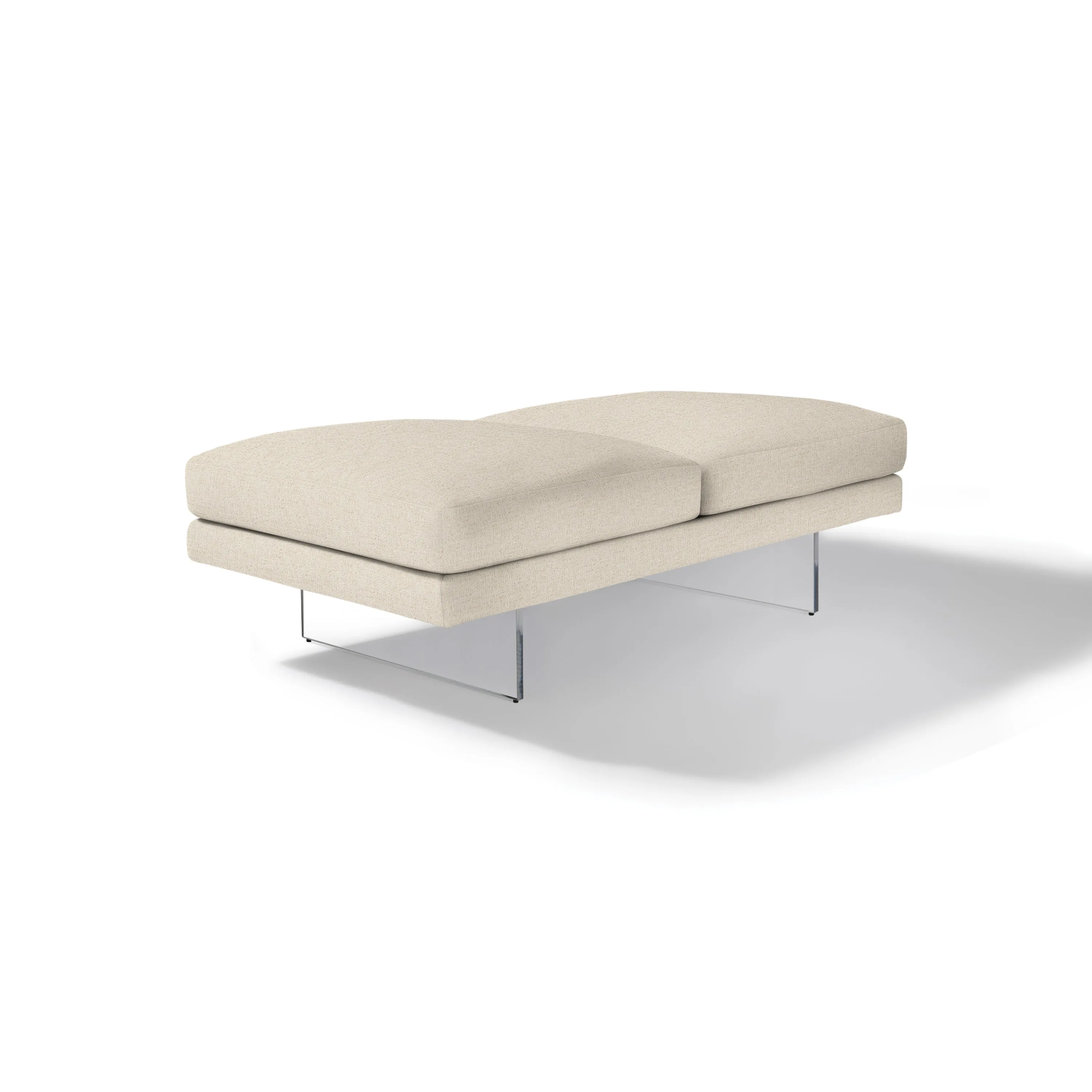 Blade 1439-004 Bench Ottoman with Clear Acrylic Base