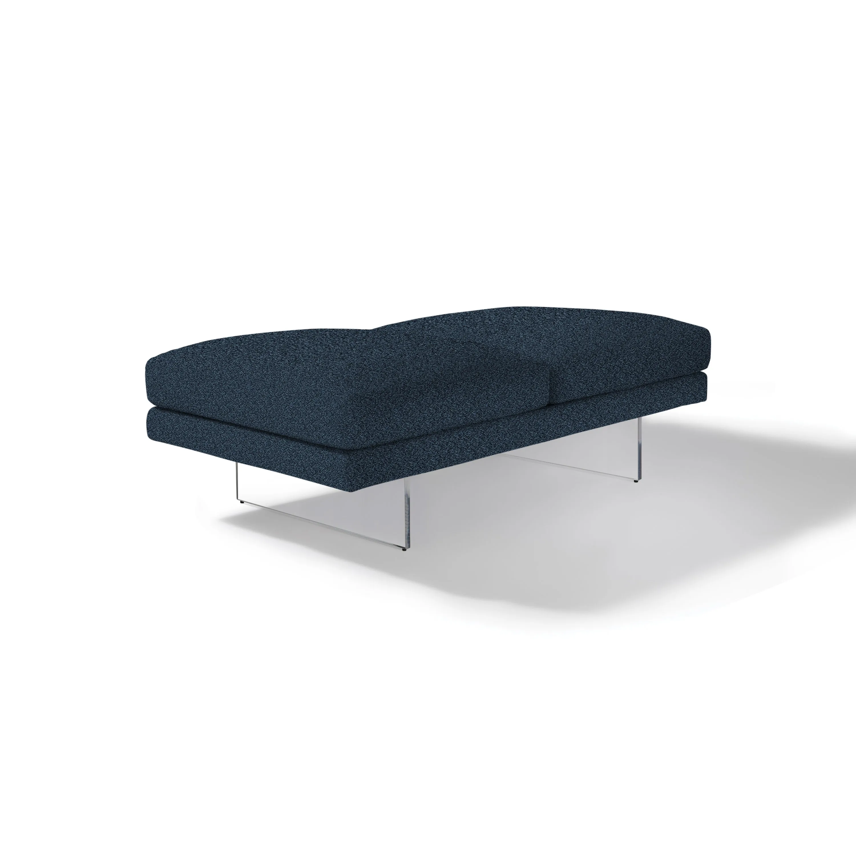 Blade 1439-004 Bench Ottoman with Clear Acrylic Base