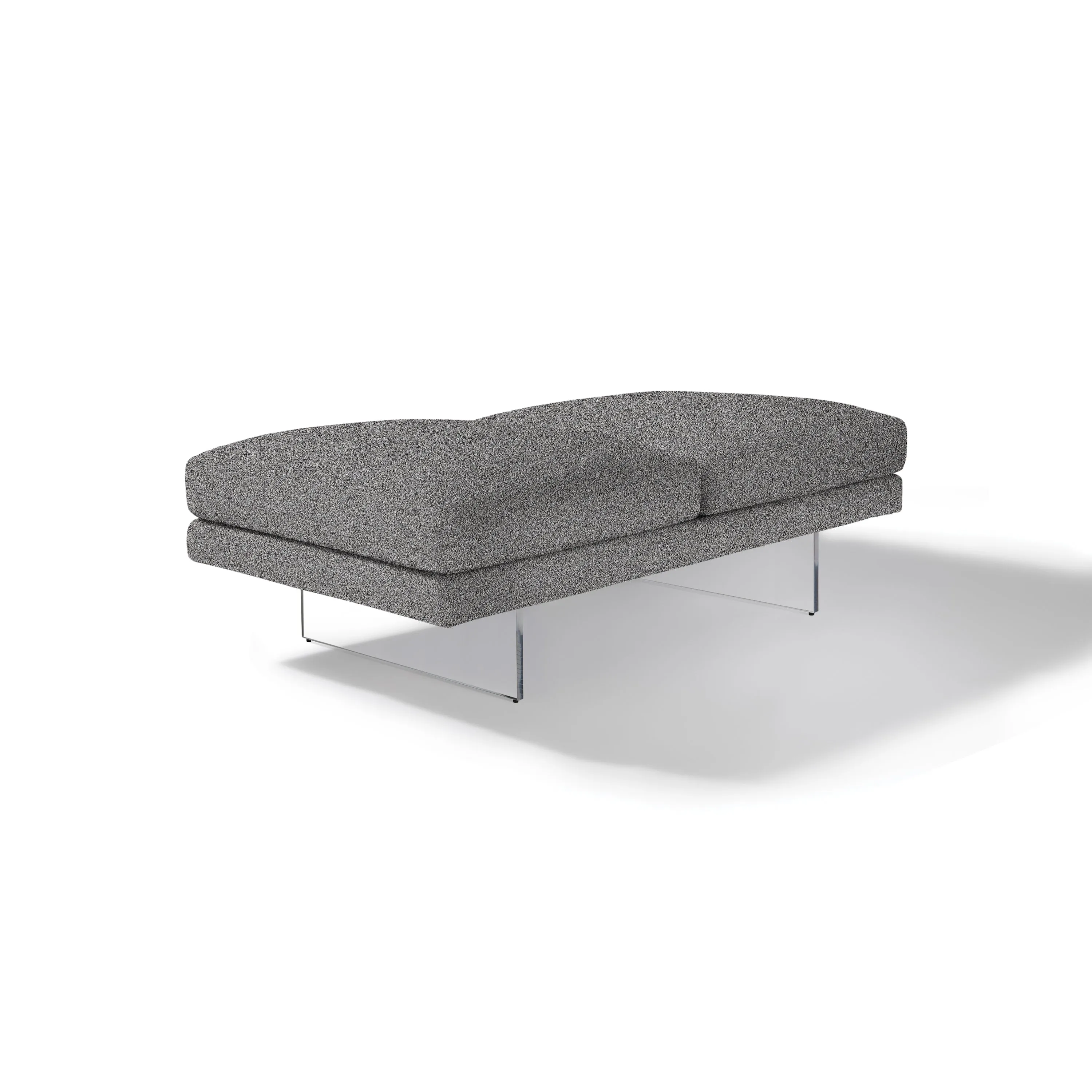 Blade 1439-004 Bench Ottoman with Clear Acrylic Base