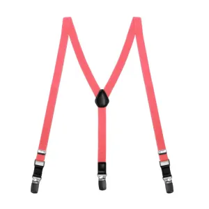 Boys' Coral Pink Skinny Suspenders