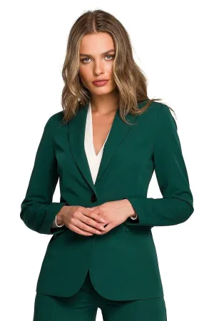 Chic One-Button Tailored Blazer