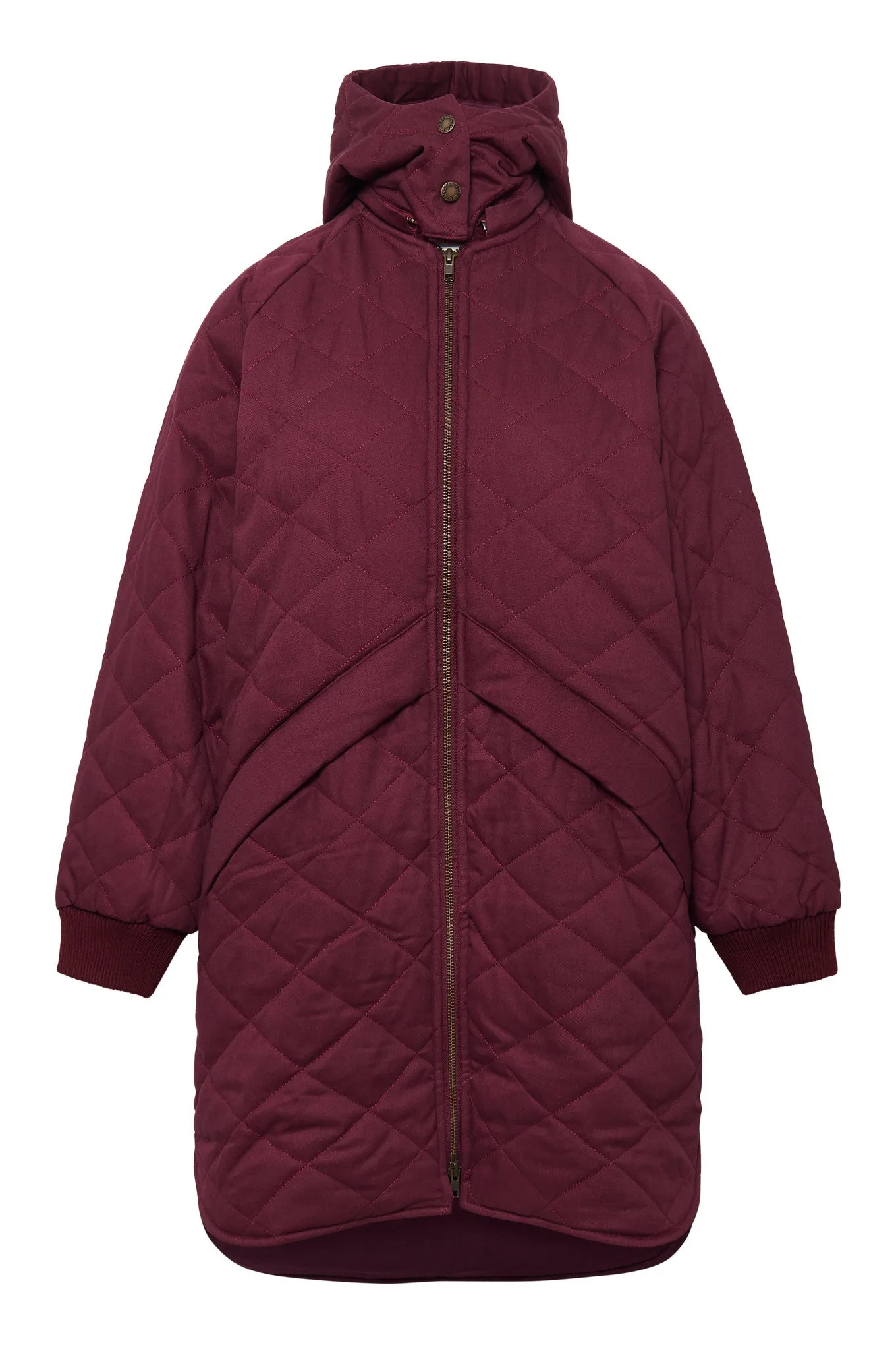 DANIELLA - Organic Cotton Coat Wine Red