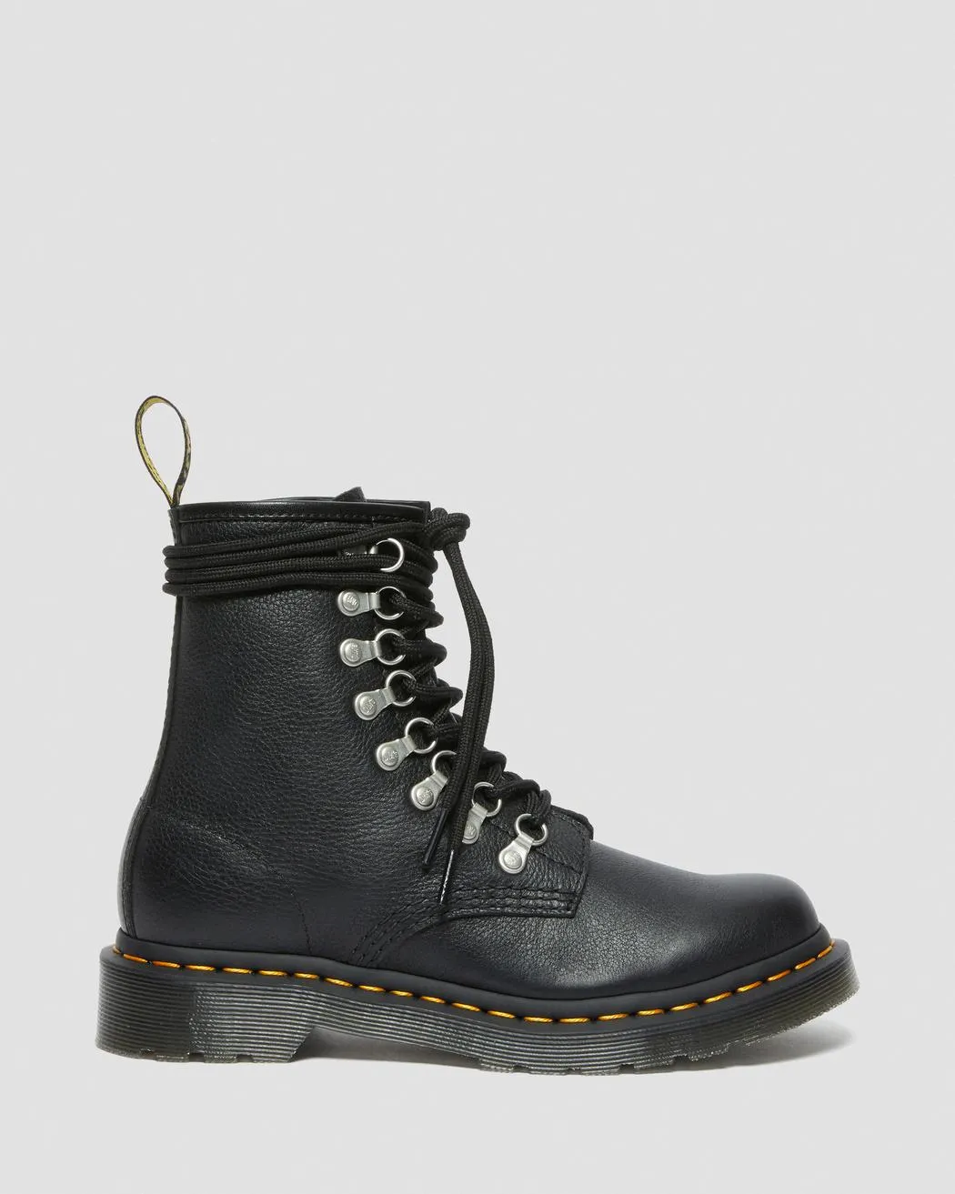 Dr Martens 1460 Laced Black Virginia Leather Boots