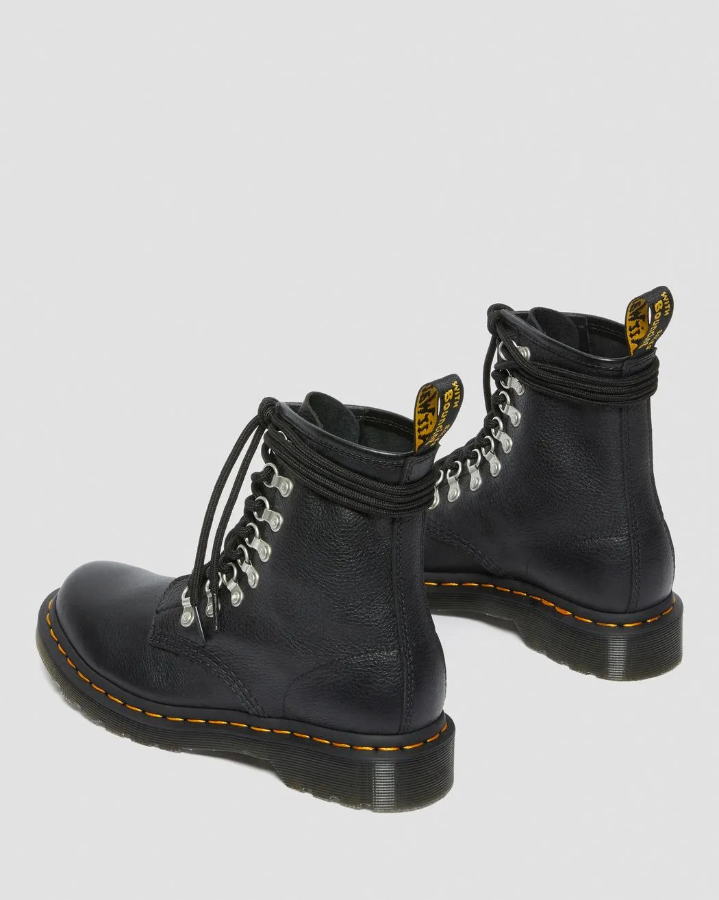 Dr Martens 1460 Laced Black Virginia Leather Boots