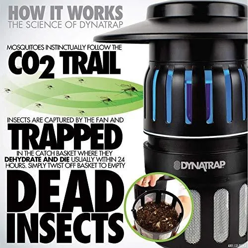 DynaTrap DT2000XLP-AZSR Extra-Large Insect Trap, 1 Acre, Black Décora