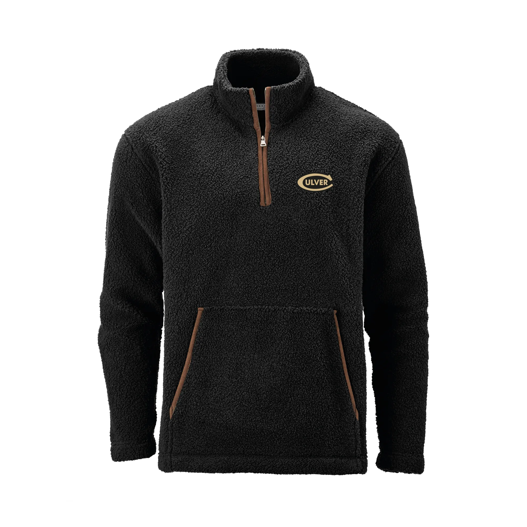 Everest Fleece Pullover - Black / Chocolate