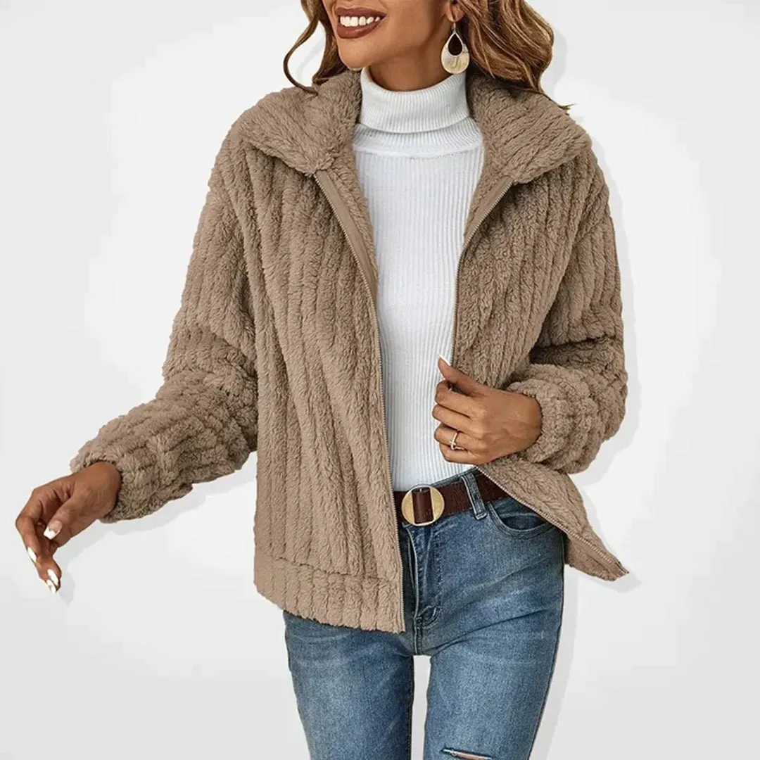 Faux Fur Zip Jacket