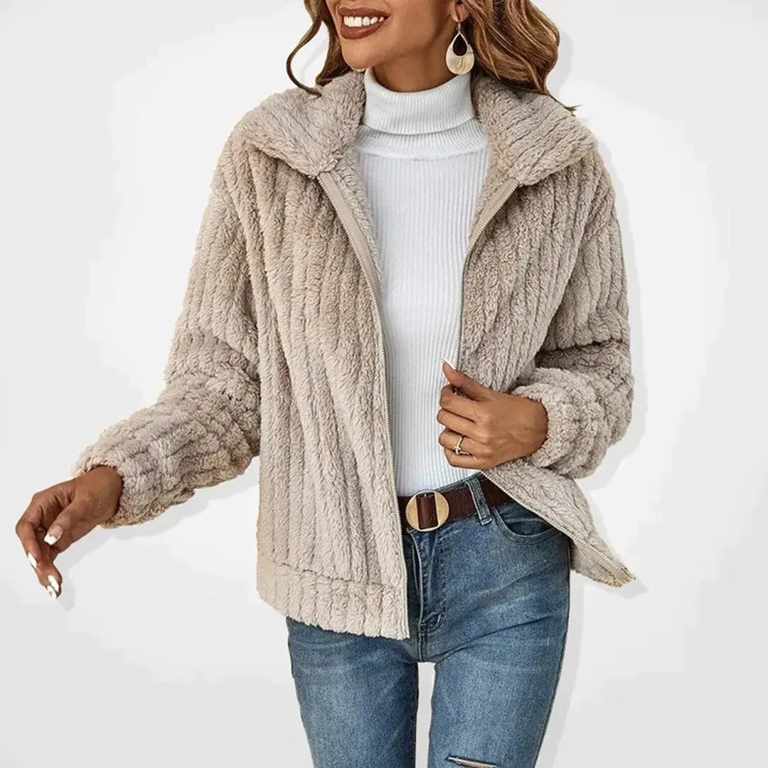 Faux Fur Zip Jacket