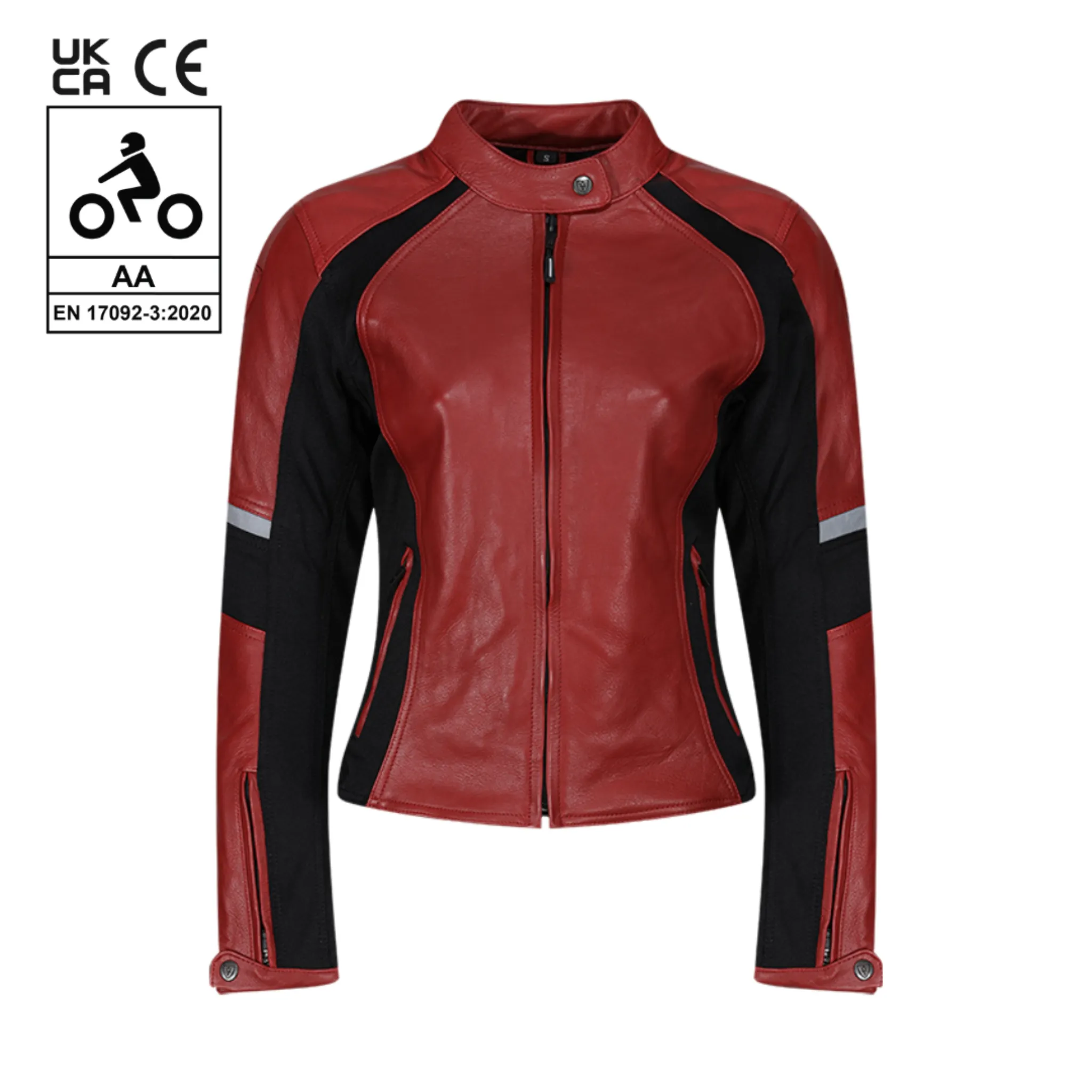 FIONA RED - Women's Motorcycle Leather Jacket