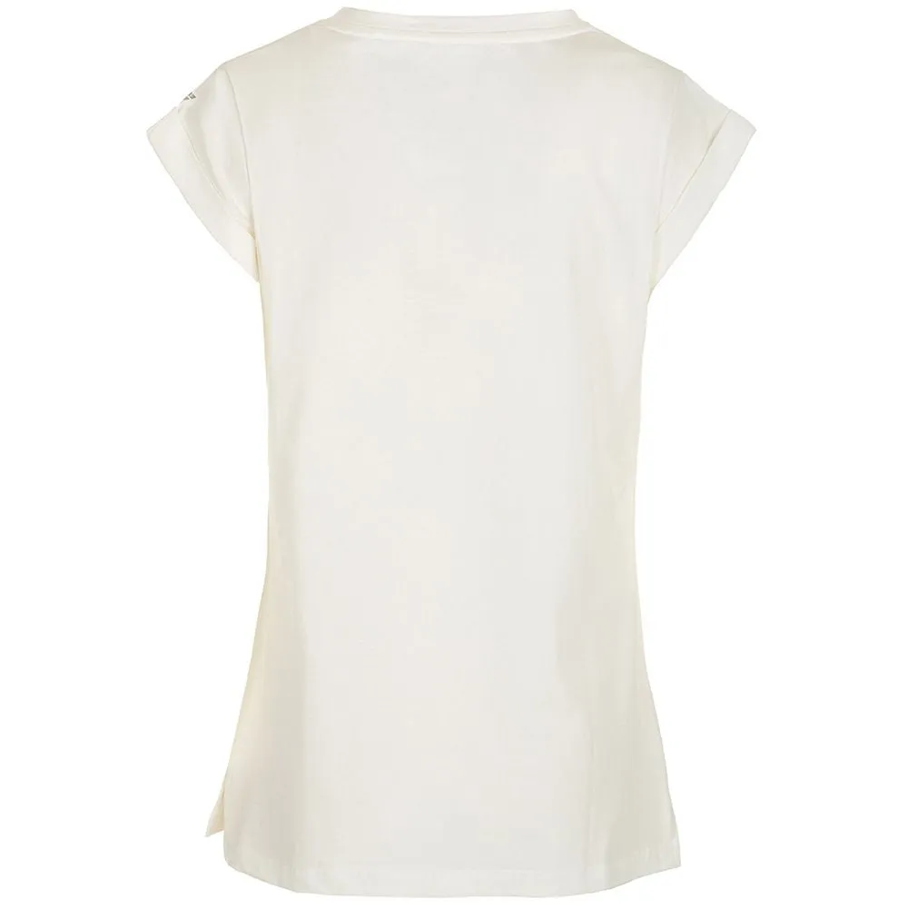 Fred Mello Elegant Rhinestone Studded White Tee