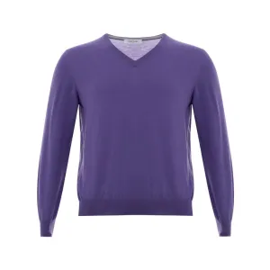 Gran Sasso Elegant Purple Wool Sweater for Discerning Men