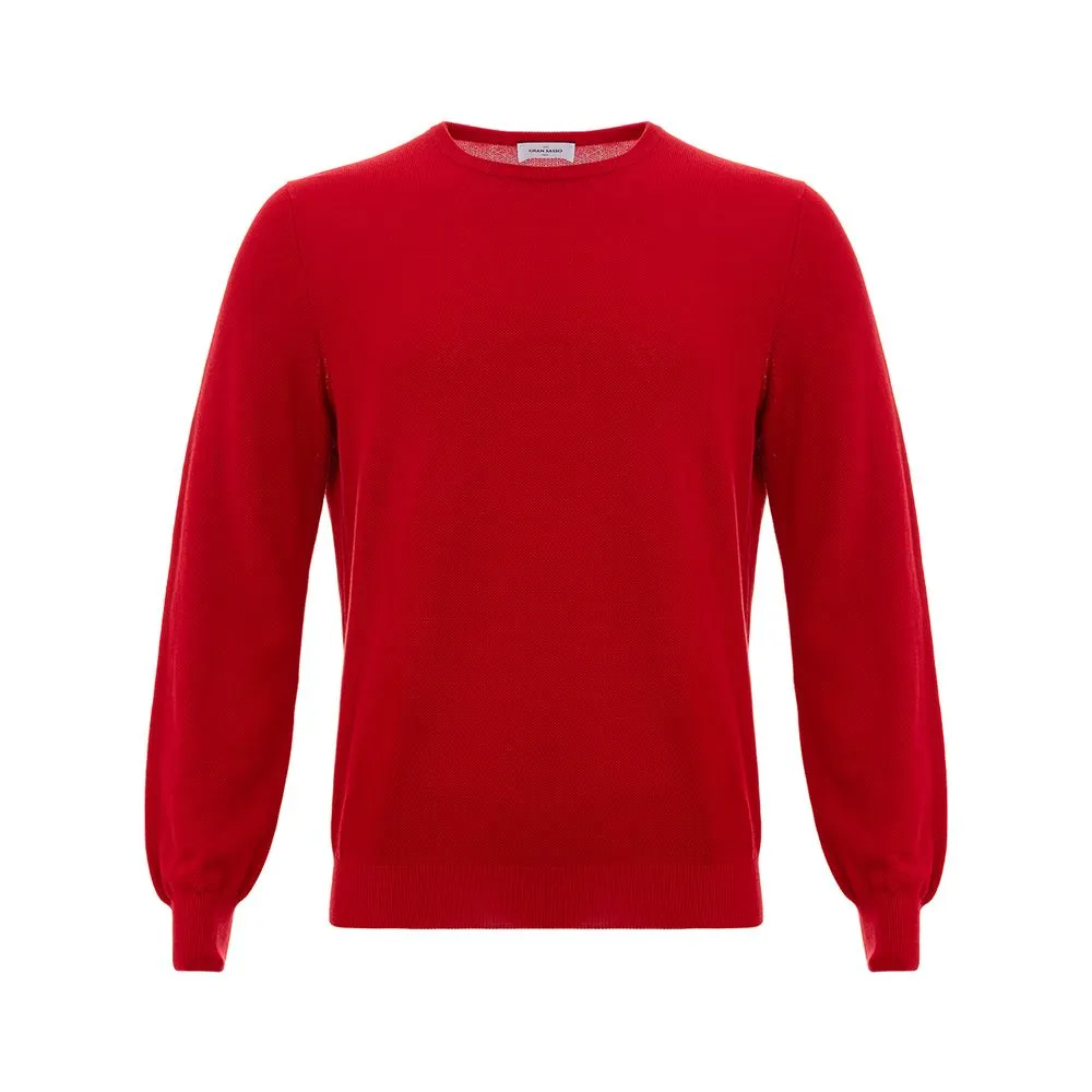 Gran Sasso Red Cotton Sweater