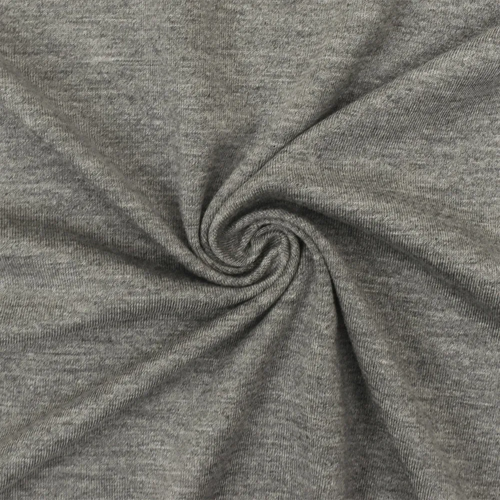 Heather Gray Texture Stretch Super Modal Rayon Spandex Jersey Knit Fabric