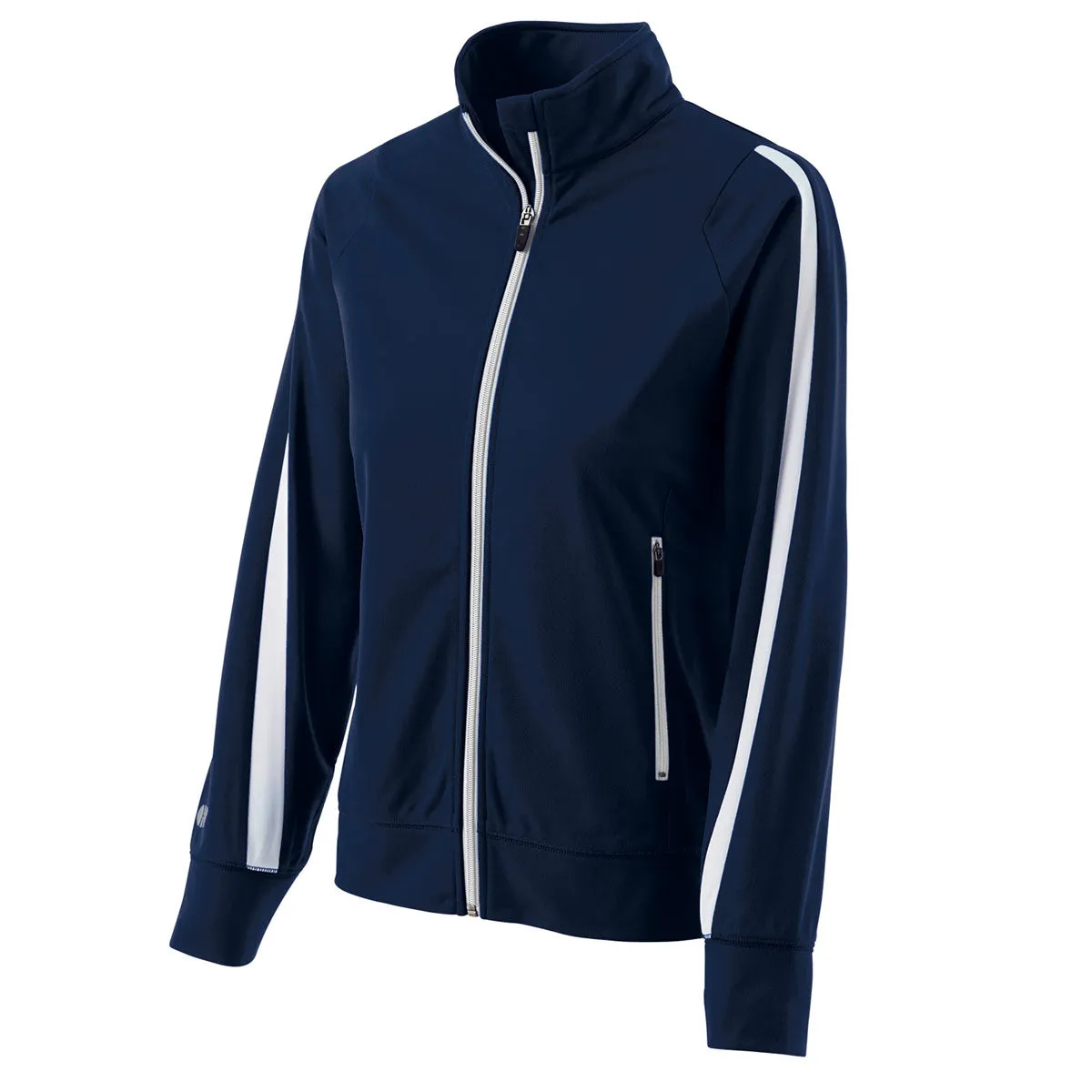 Holloway Women's Navy/White Full Zip Determination Jacket