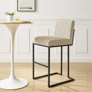 Indulge Channel Tufted Fabric Bar Stool by Modway