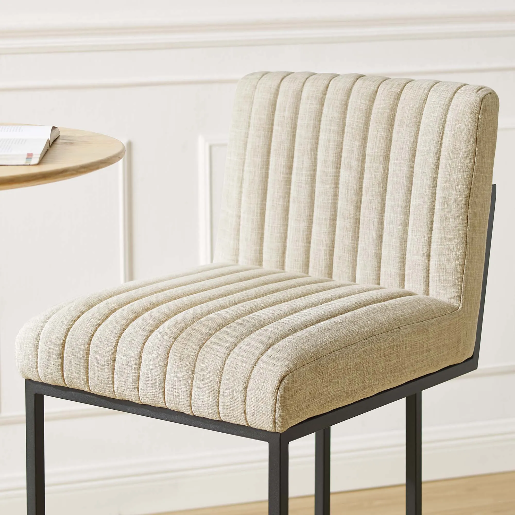 Indulge Channel Tufted Fabric Bar Stool by Modway