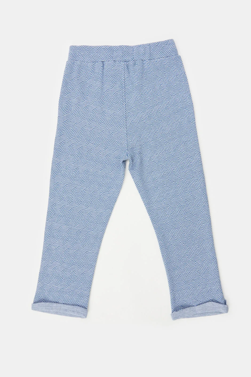 Infant Boys Blue Geometric Print Joggers