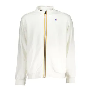 K-WAY Elegant White Contrast Zip Sweater