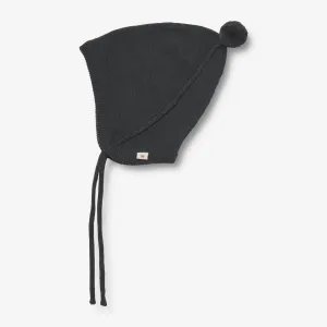 Knit Bonnet Liro | Baby - black coal