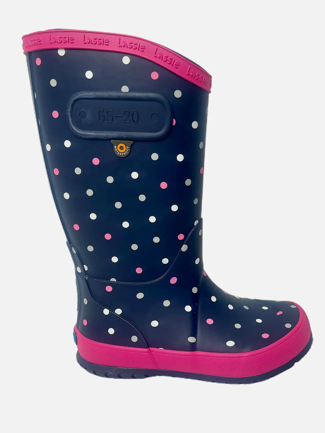 Little Surprise Box Ms. Dotty Curve ,  Flexible Rubber Rain Gumboots for Toddlers and Kids