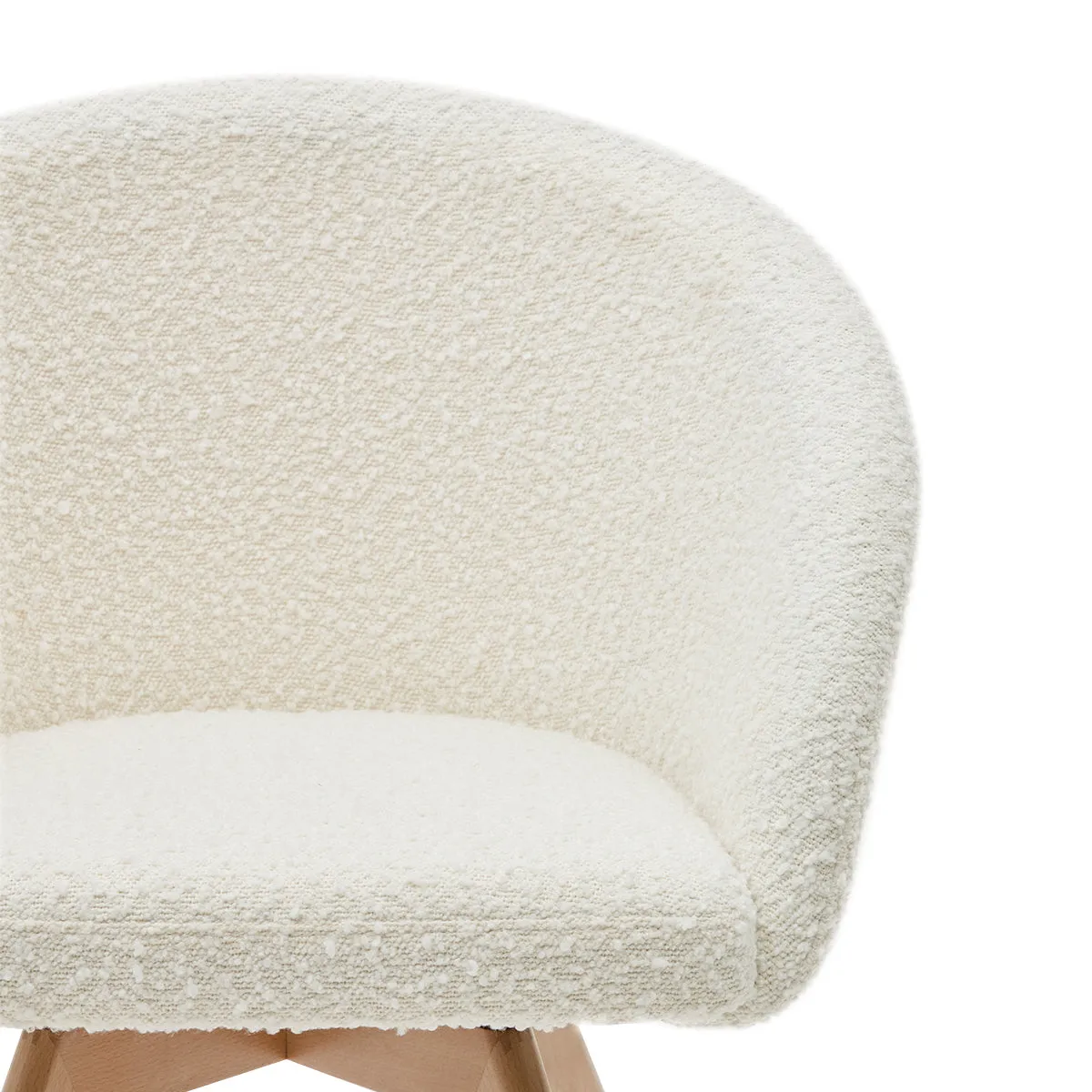 Marvin Boucle Swivel Chair