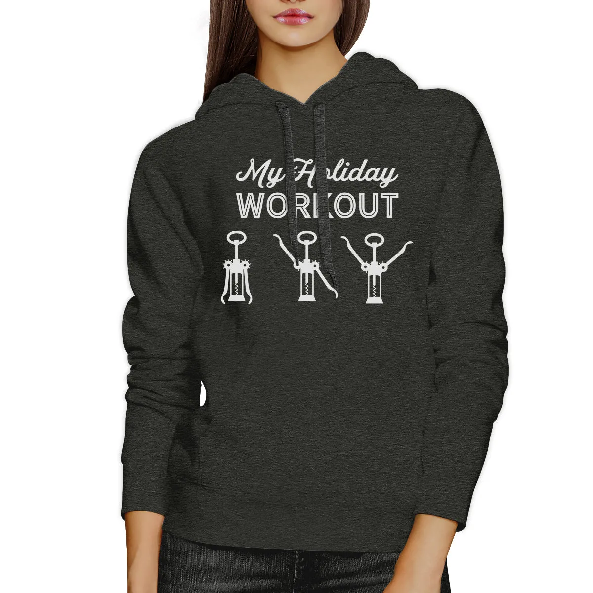 My Holiday Workout Dark Grey Hoodie