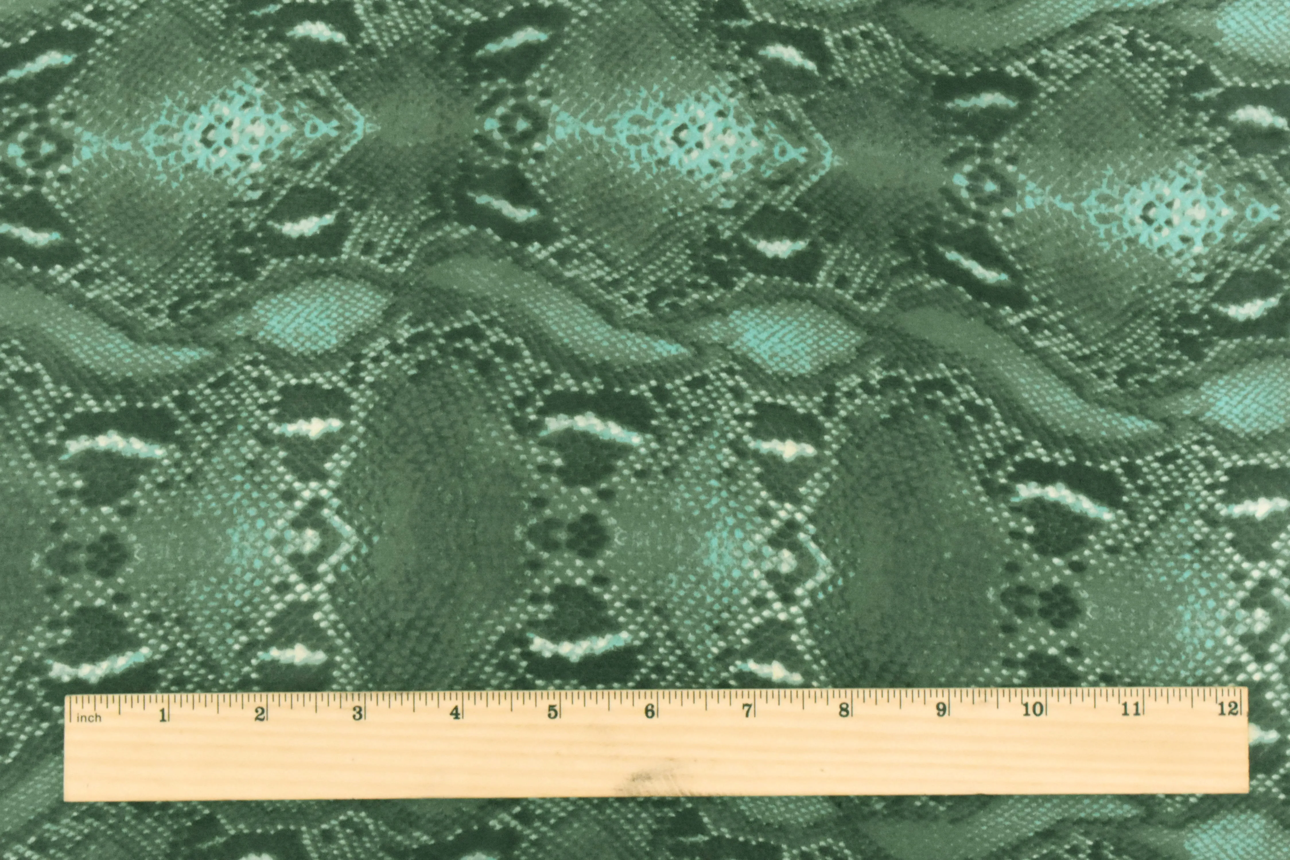 Opaline Green-Brown-Multi Reptile Printed Silk Chiffon Woven Fabric