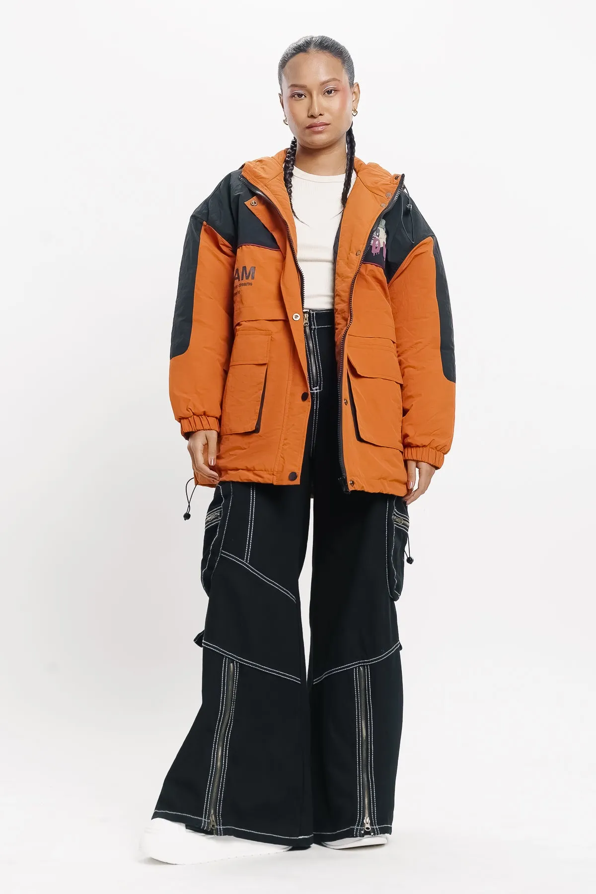 Orange Puffer Jacket