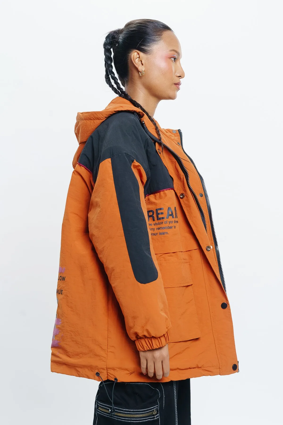 Orange Puffer Jacket