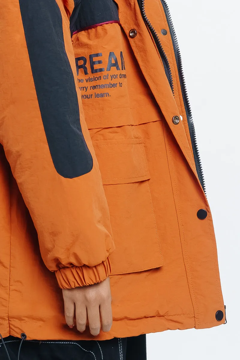 Orange Puffer Jacket