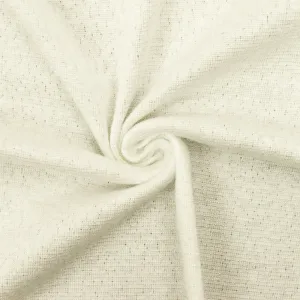 Pearly Ivory-White Texture Stretch Rib Knit Fabric