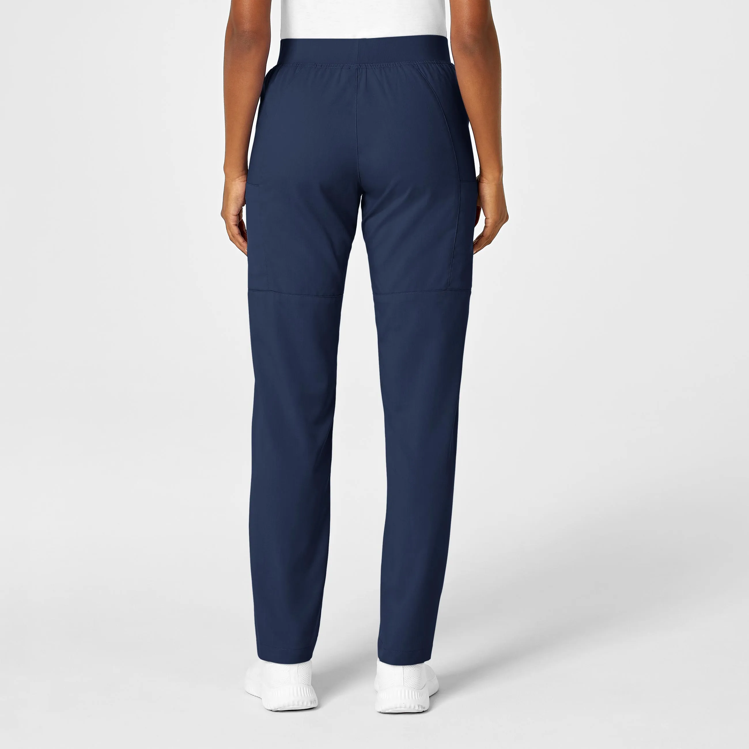 PRO Women's Knit Waist Cargo Scrub Pant - Navy