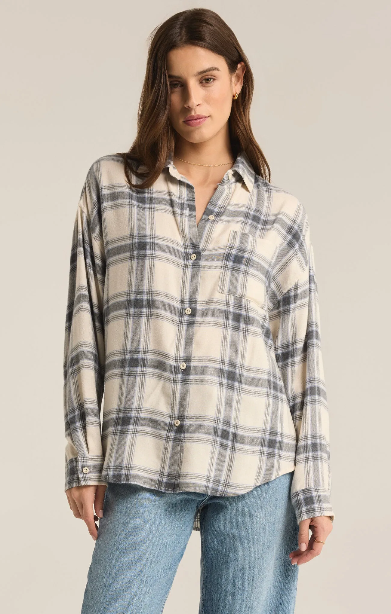 River Plaid Button Up