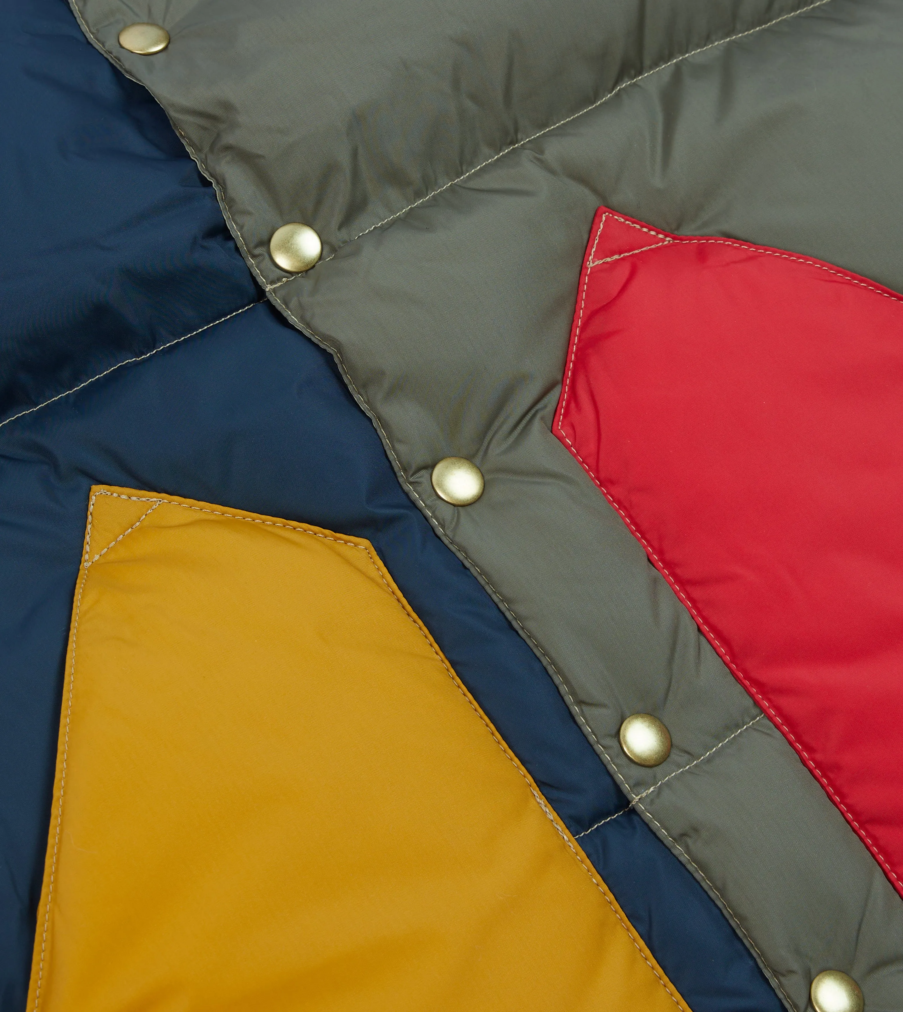 Rocky Mountain Featherbed for Drake's Colour Block Nylon Christy Down Vest