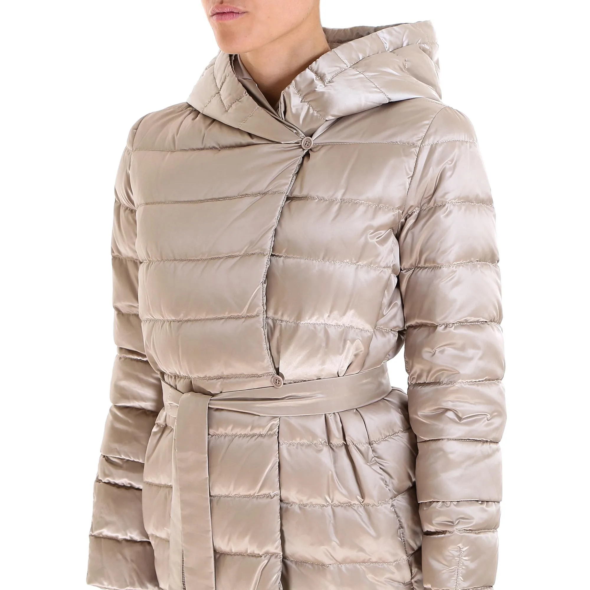 'S Max Mara Quilted Hooded Coat