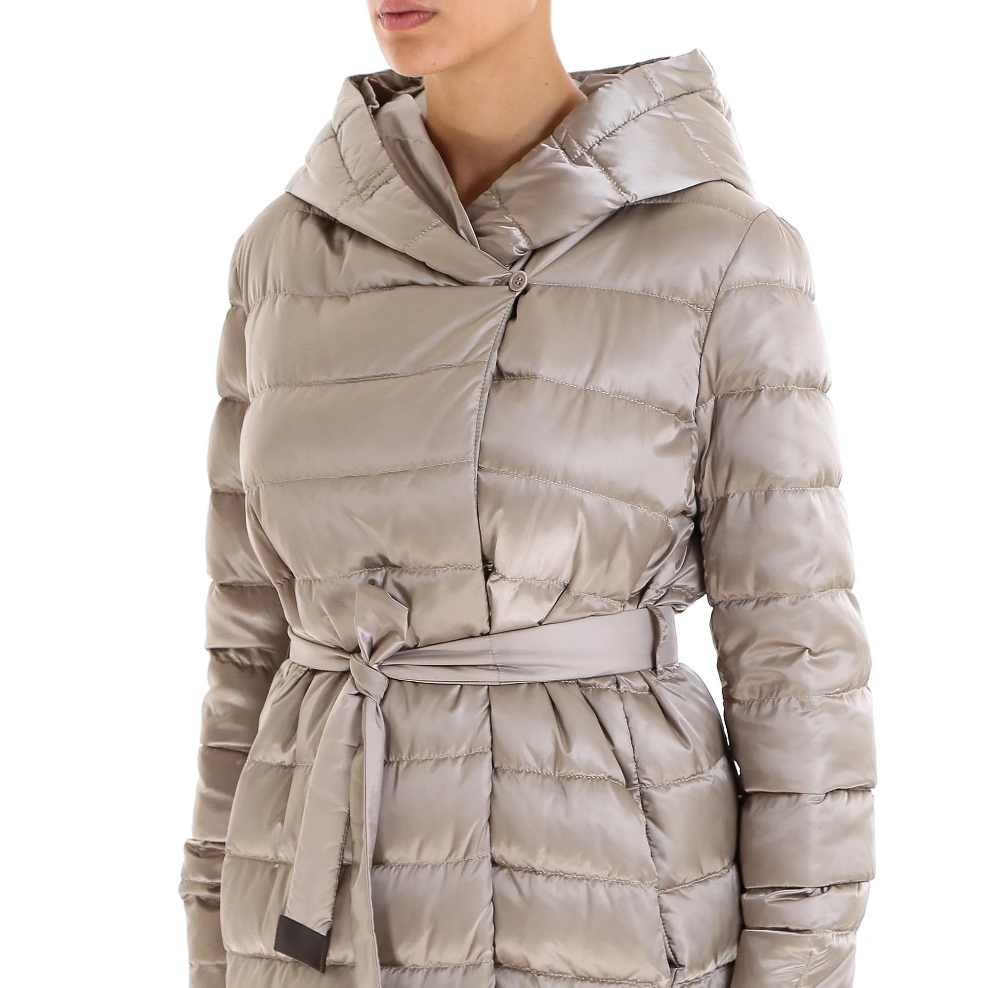 'S Max Mara Quilted Hooded Coat