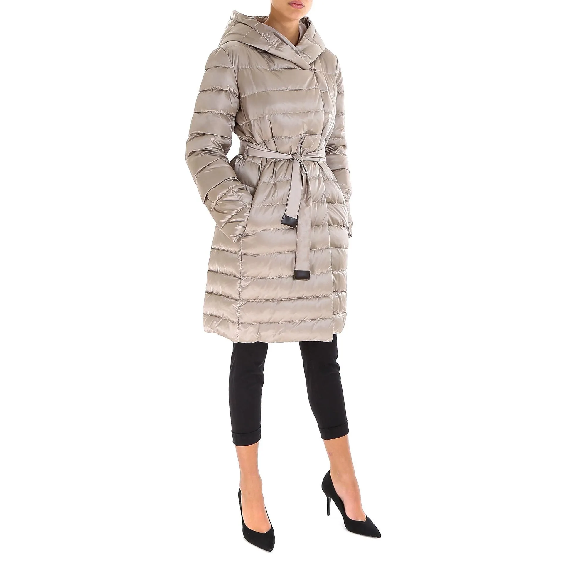 'S Max Mara Quilted Hooded Coat