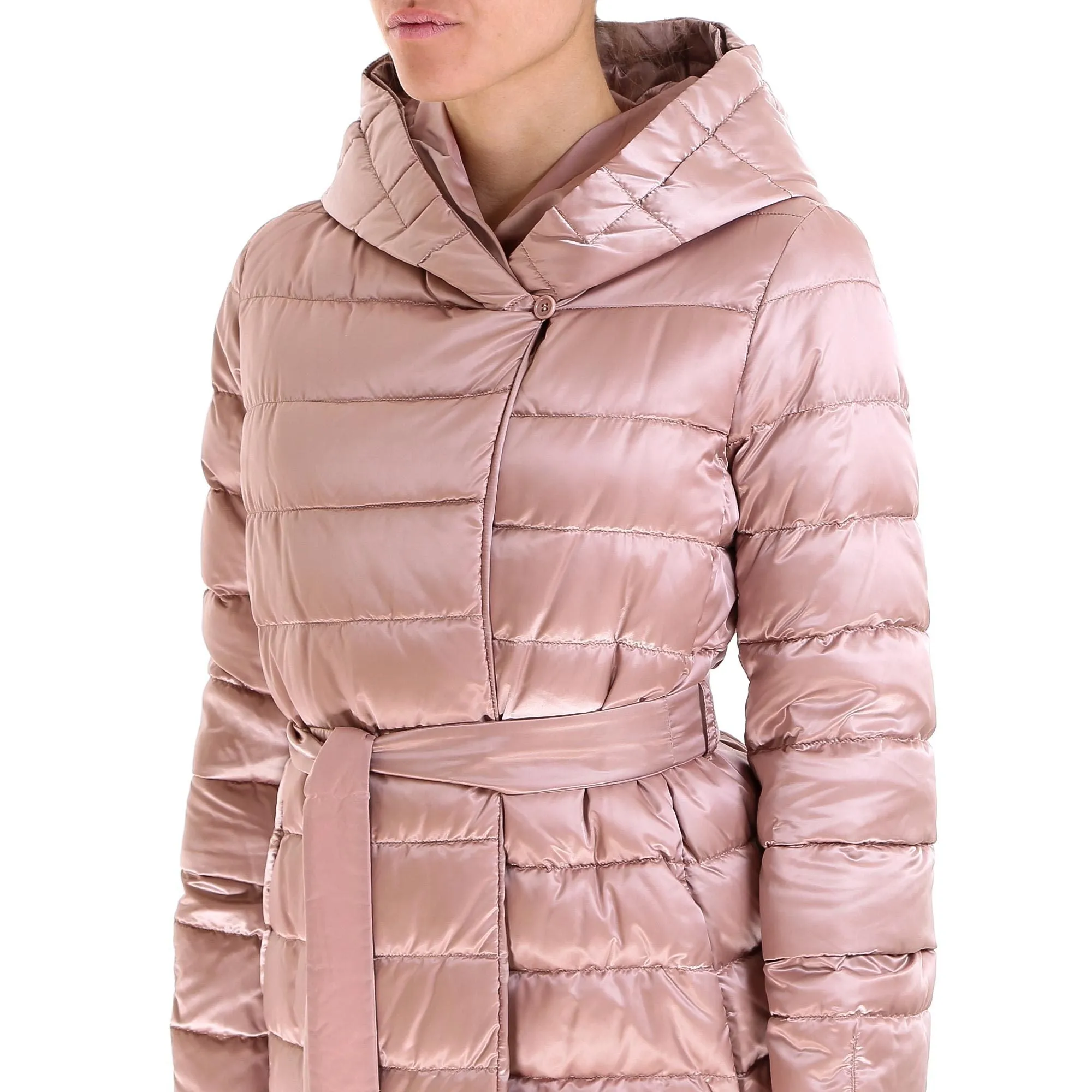 'S Max Mara Quilted Hooded Coat