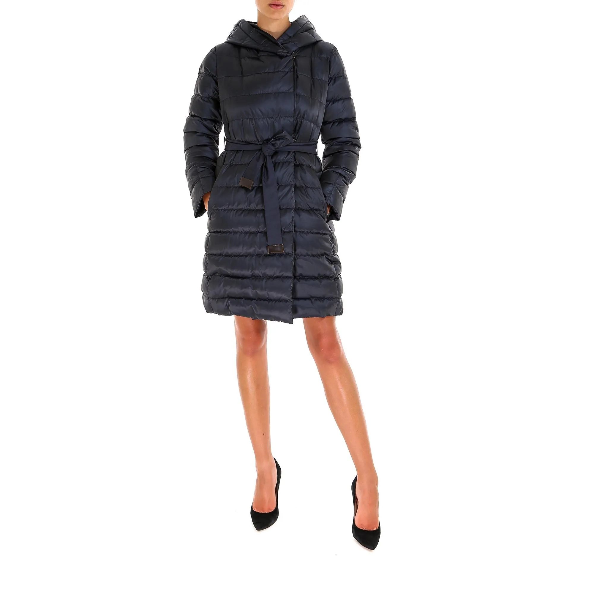 'S Max Mara Quilted Hooded Coat