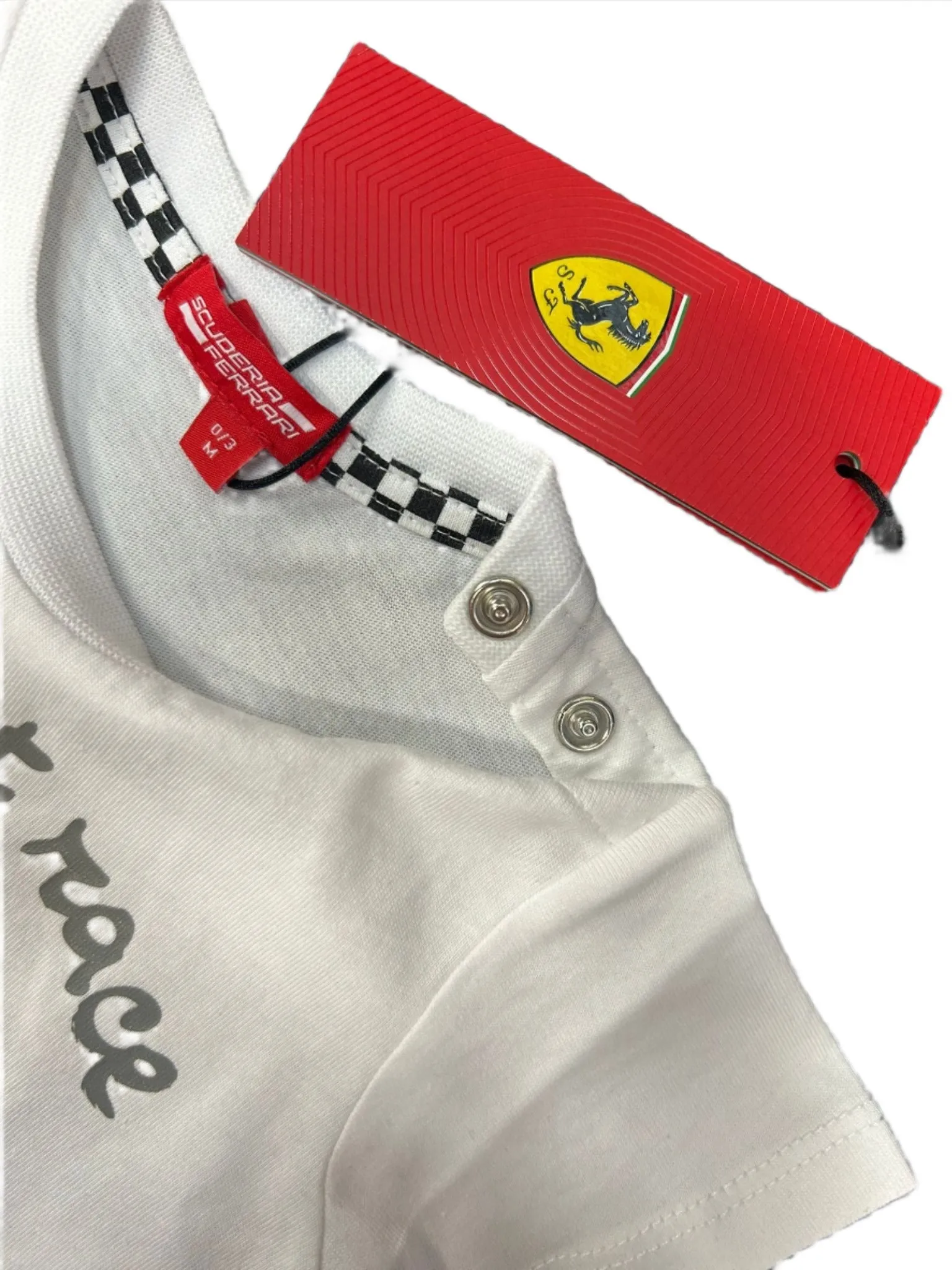 Scuderia Ferrari 'My First Race' Infant Baby T-Shirt - Red/White