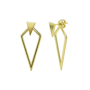 Sechic 14k Hollow Kite Ear Jackets