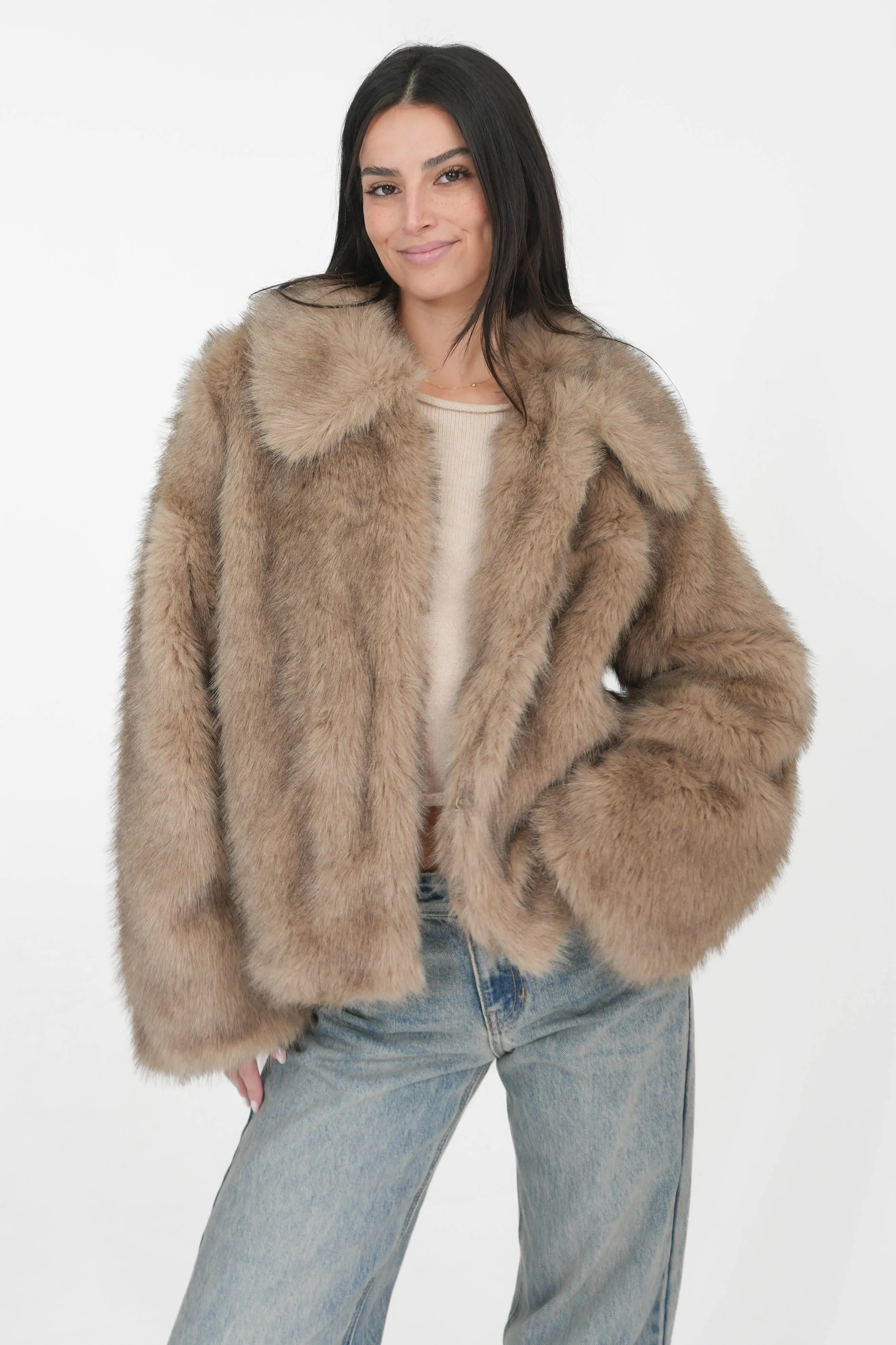 So Chic Faux Fur Jacket