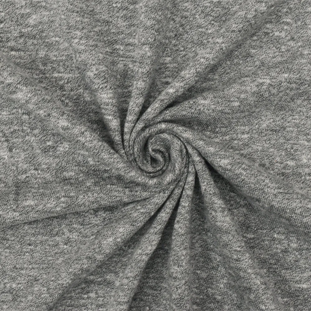 Space Gray-White Slub Stretch Jersey Knit Fabric