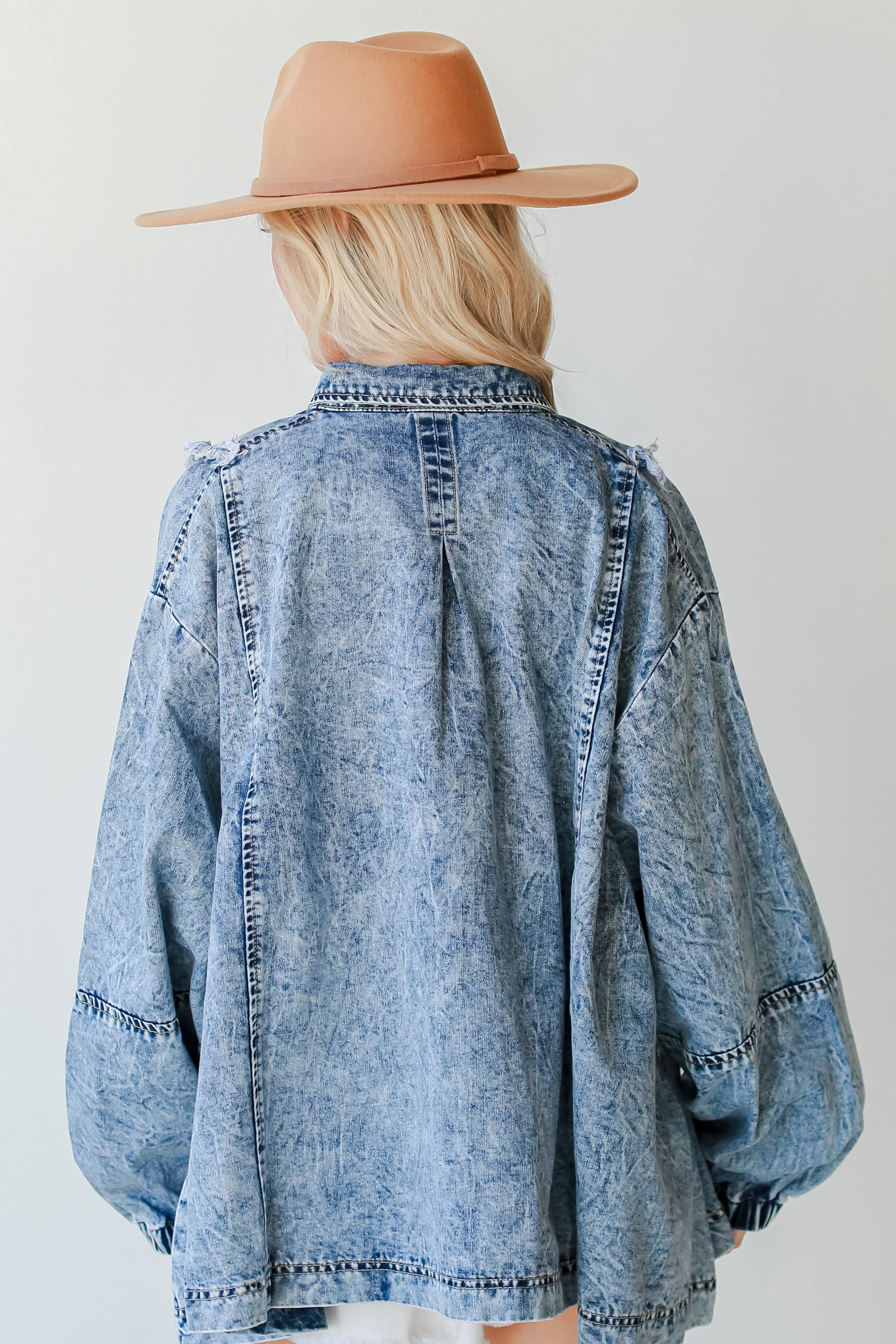 Spring Into It Frayed Denim Jacket