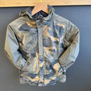 The North Face Boys' Camo Jacket: Green/Tan Camo-boys-XS