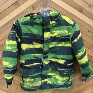 The North Face Men's Insulated Jacket: Green/Black/Yellow-children-7/8