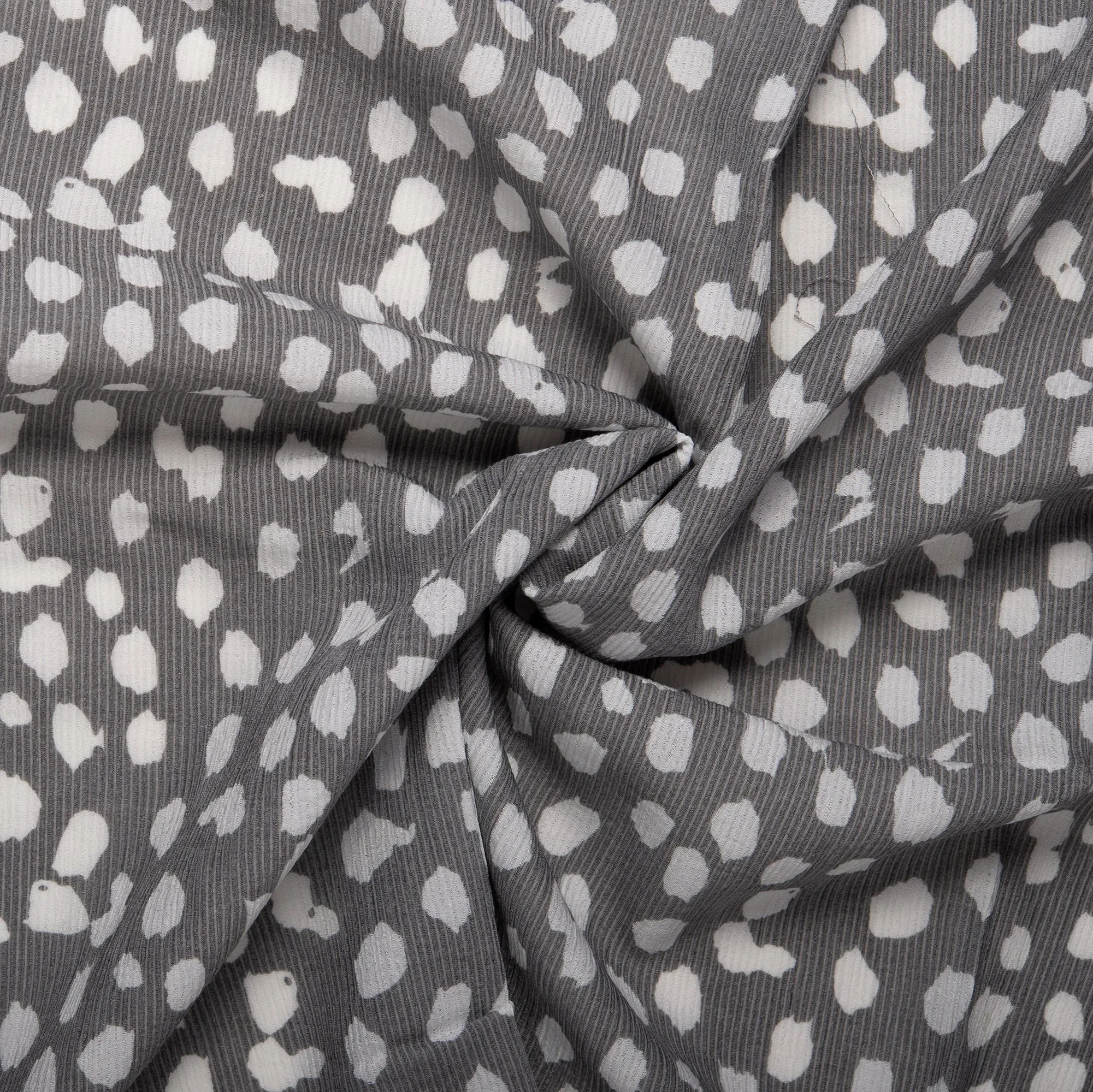 Viscose - CHLOE - Abstract dot - Grey