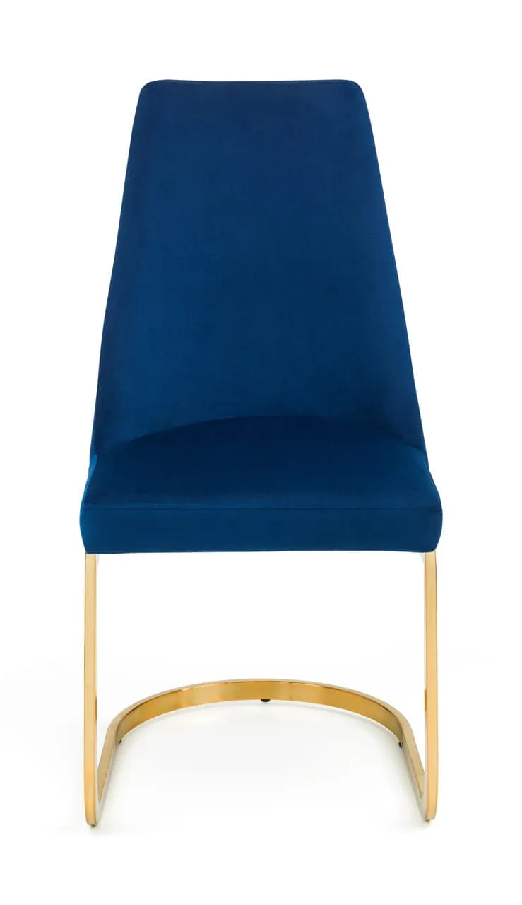 Vittoria Cantilever Dining Chair - Blue